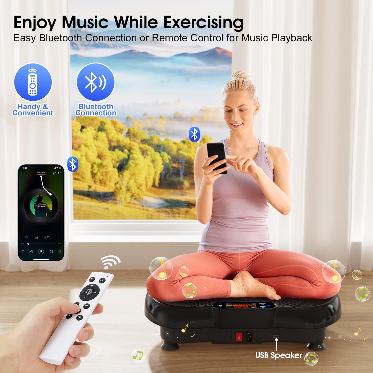 Anyrap Vibration Plate Exercise Machine, Vibration Plate for Lymphatic Drainage, Whole Body Workout Vibrating Fitness Platform, Effective for Weight Loss, Shaping, Toning & Wellness