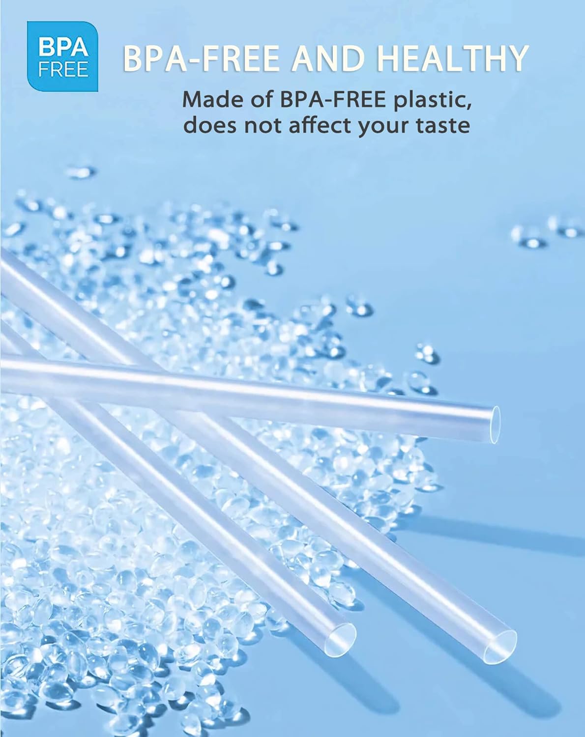 4-Pack Replacement Straws for Hydro Flask Wide Mouth Bottle Hydroflask Straw Lid, 4 BPA-FREE Straws and 4 Straw Cleaning Brushes