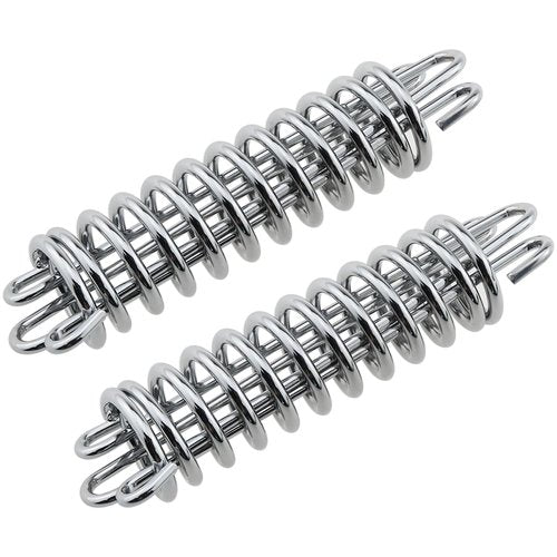 heyous 2PCS Silver Tent Wind Spring Wind Rope Buckle Outdoor Camping High Strength Steel Rope Buckle Tent Fixed Buckle Spring Hook Buckle