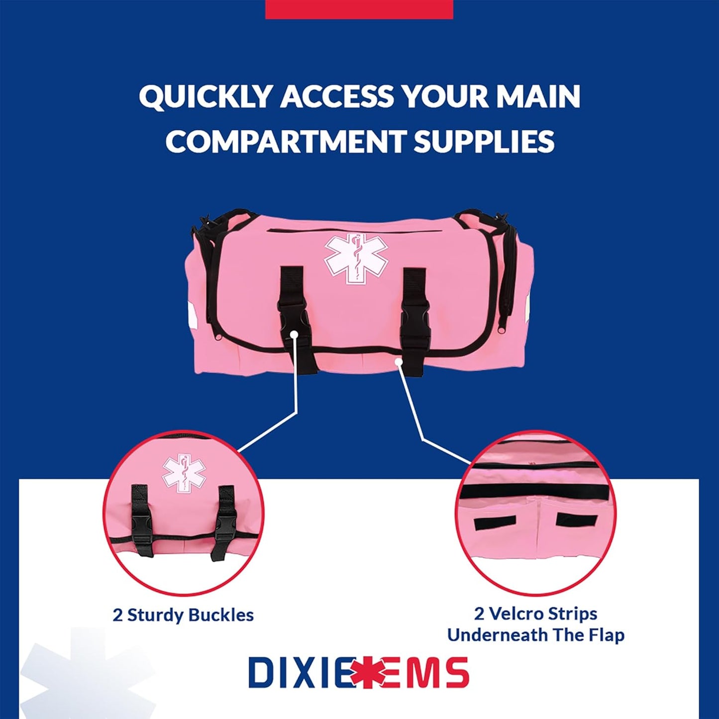 Dixigear First Responder On Call Trauma Bag W/Reflectors - Red
