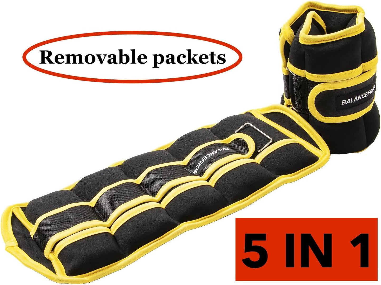 Fully Adjustable Ankle Wrist Arm Leg Weights, 1-20LBS, Multiple Options