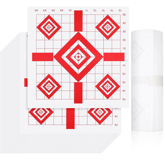 Fainne Shooting Range Paper Targets 12 x 12 Inch Sight Target Paper Bulk for Hunting Accessories Indoor Outdoor Gun Pistol Rifle Shooting Practice(Square)