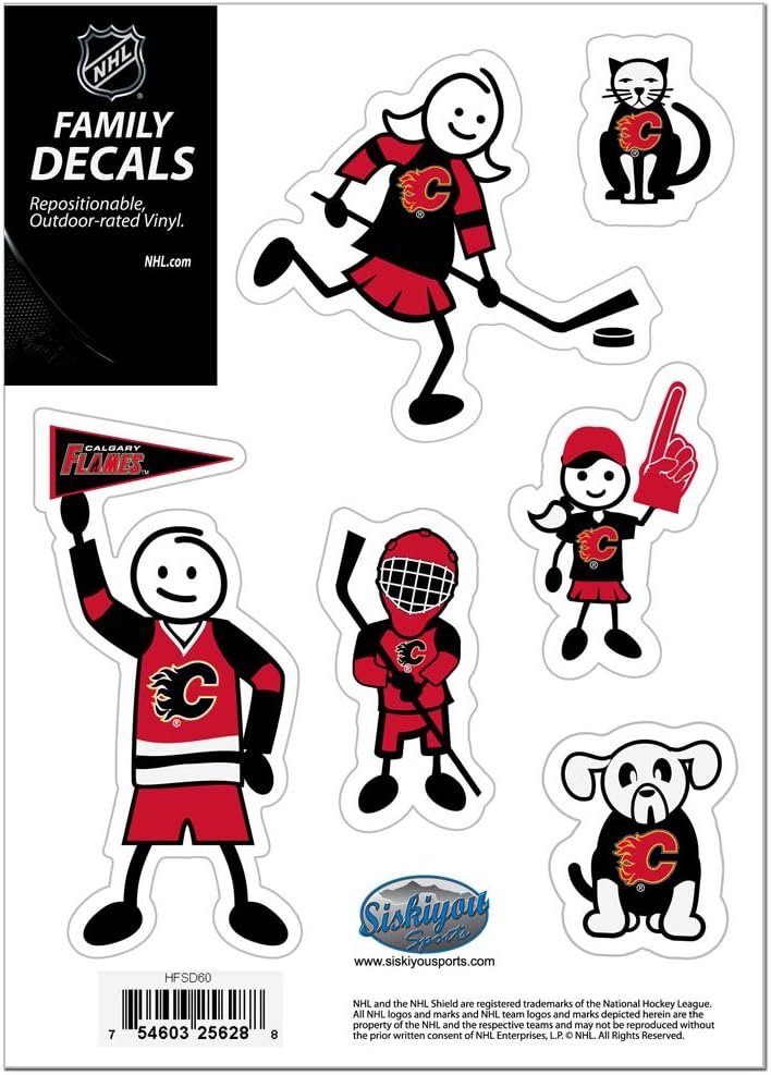 NHL Small Family Decal Set - Siskiyou Sports Team Stickers for Fans