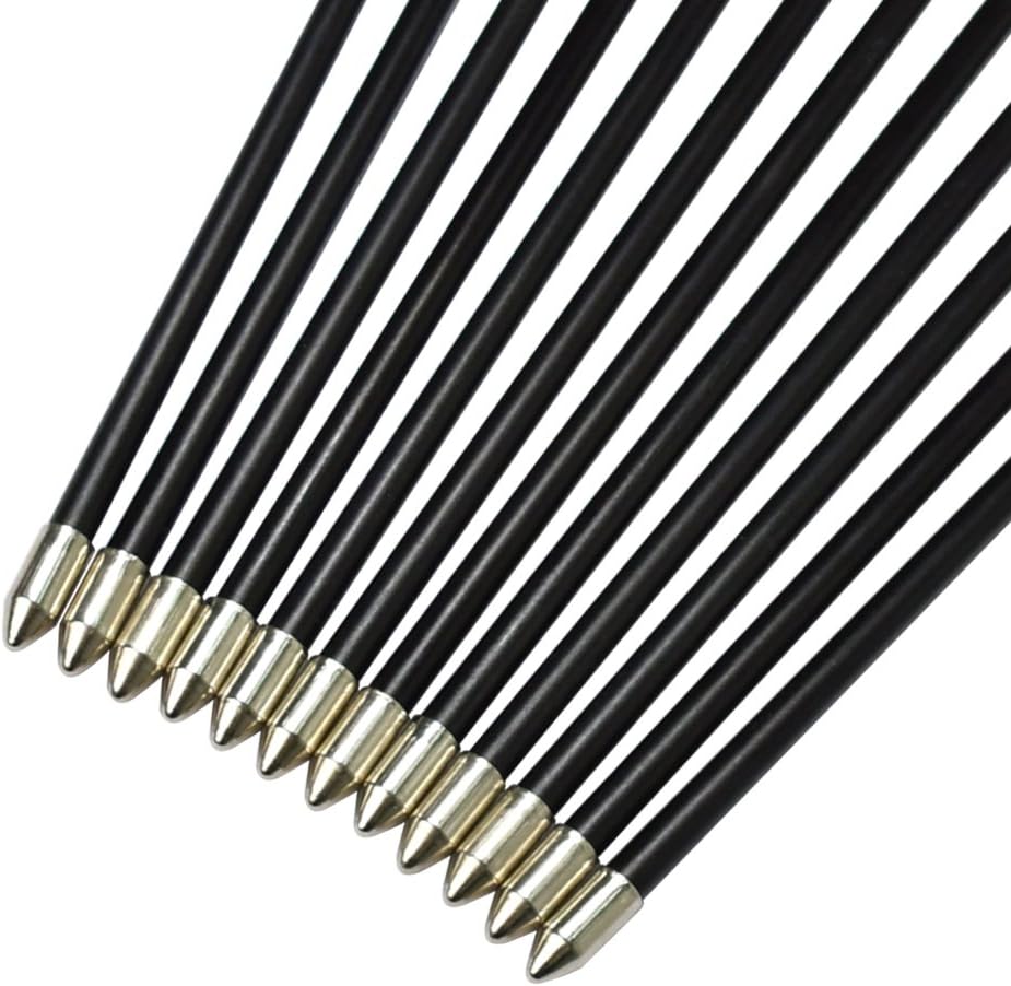 NIKA ARCHERY 24 26 28 30 Fiberglass Arrows for Youth Practise Recurvebow Compound Bow Shooting