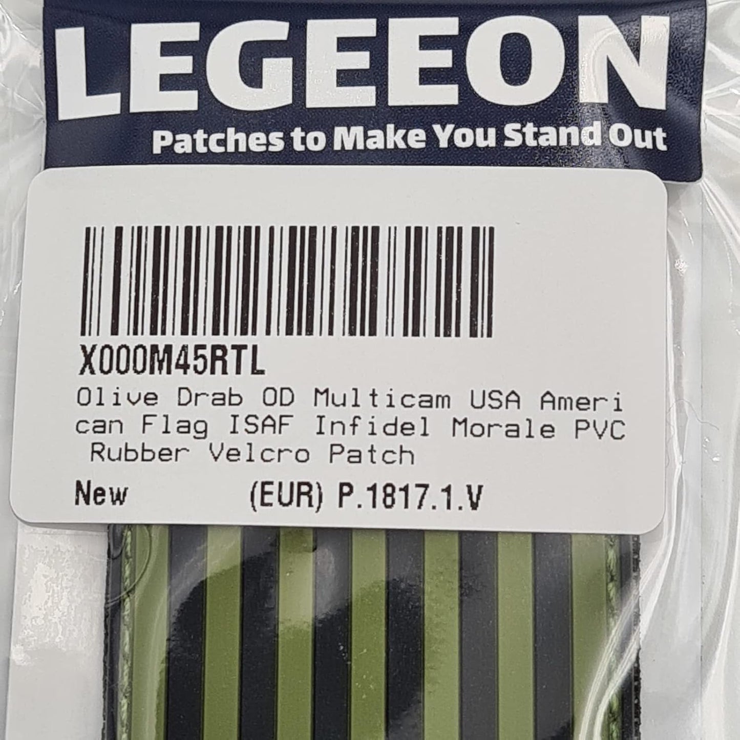 American Flag Patch PVC US Flag Patch [OD Green] Compatible with Velcro PVC Patches for Caps Tactical Patch for Airsoft Morale Patches for Hats Plate Carrier Patches for Backpacks