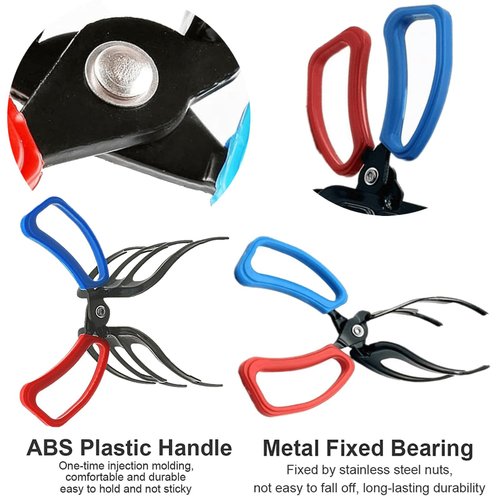 HAOSJINY Metal Fishing Gripper, 3-Claw Fish Pliers, Stainless Steel Fish Gripper, Fish Holder for Most Freshwater Fish (L)