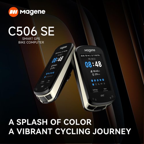 Magene C506SE Wireless GPS Bike Computer - 2.4" Color Screen, Route Navigation, Bluetooth & WiFi, Fast 5s Positioning, Supports 9 Cycling Devices