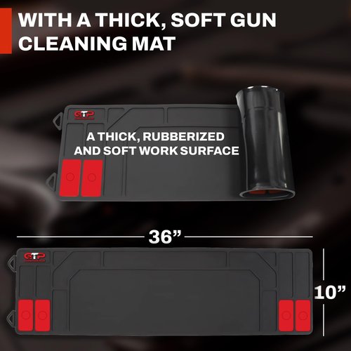 GuardTech Plus Gun Cleaning Mat 36 x 10 Inch – Non-Slip Workbench Mat for Firearms, Rifle and Pistol Cleaning Pad, Durable Magnetic Gunsmith Pad for Gun Maintenance and Repair