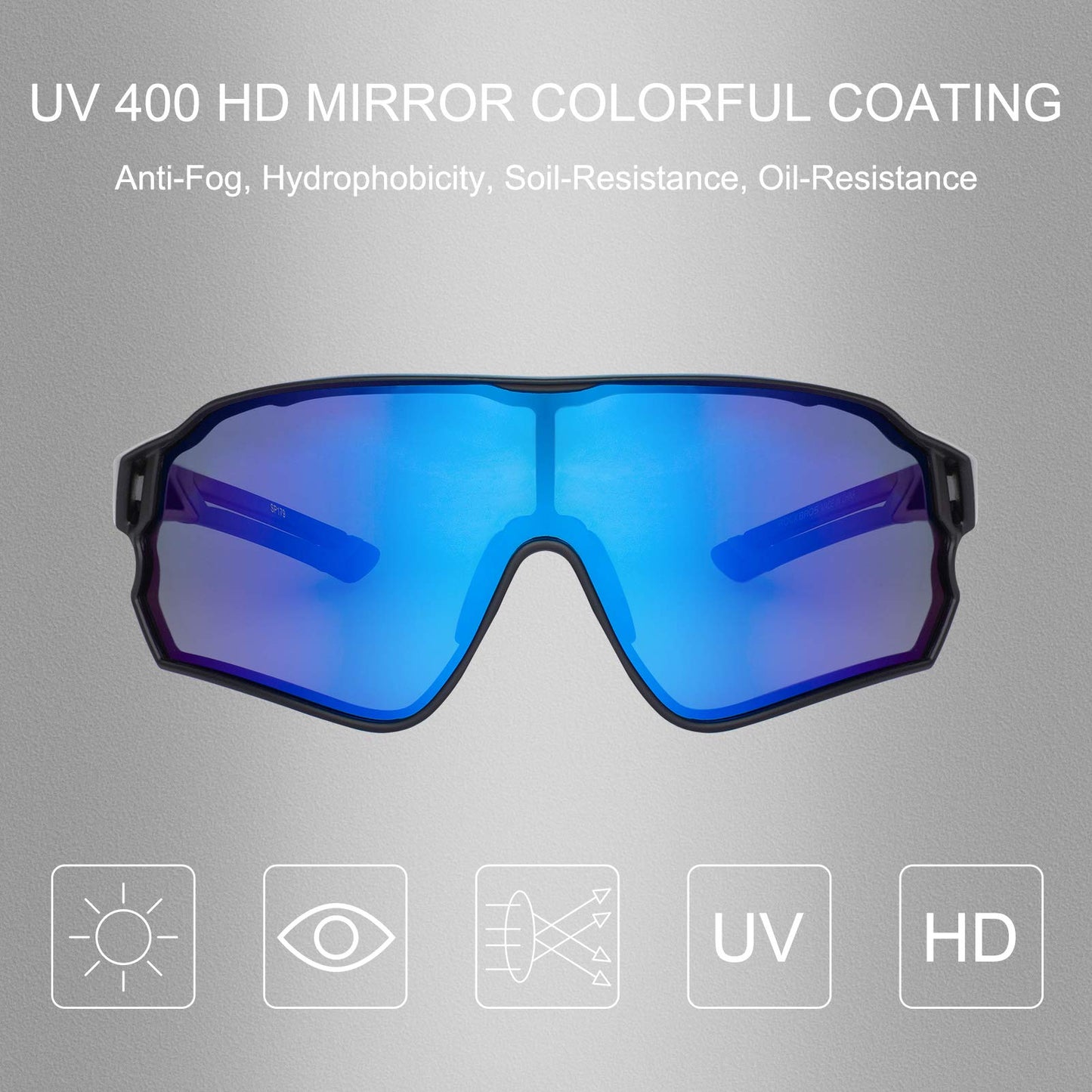 ROCKBROS Polarized Sunglasses with Photochromic Sports Sunglasses