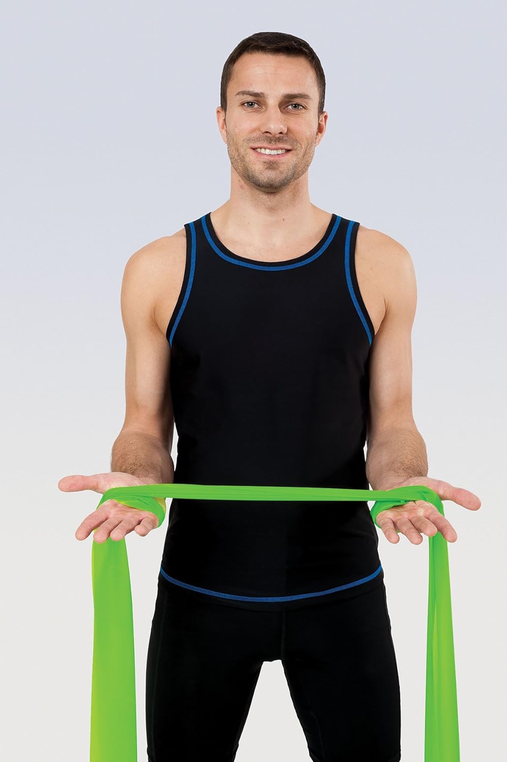 RESISTIVE Band 3 in 1 Dispenser - 5FT Bands - Light (Orange) / Medium (Lime Green) / Heavy (Blueberry) - 15 Pieces of Each Color. Total 45 Pieces.