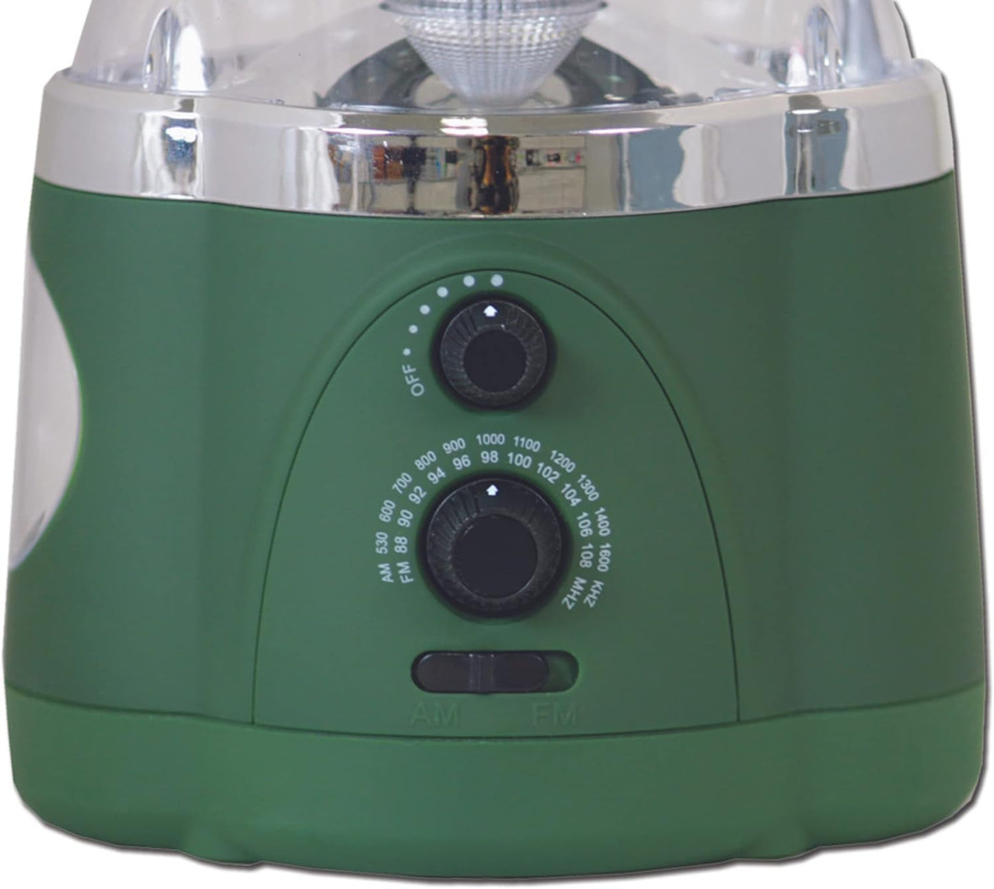 190485 12-LED Lantern with 4-LED Flashlight & AM/FM Radio (Green)