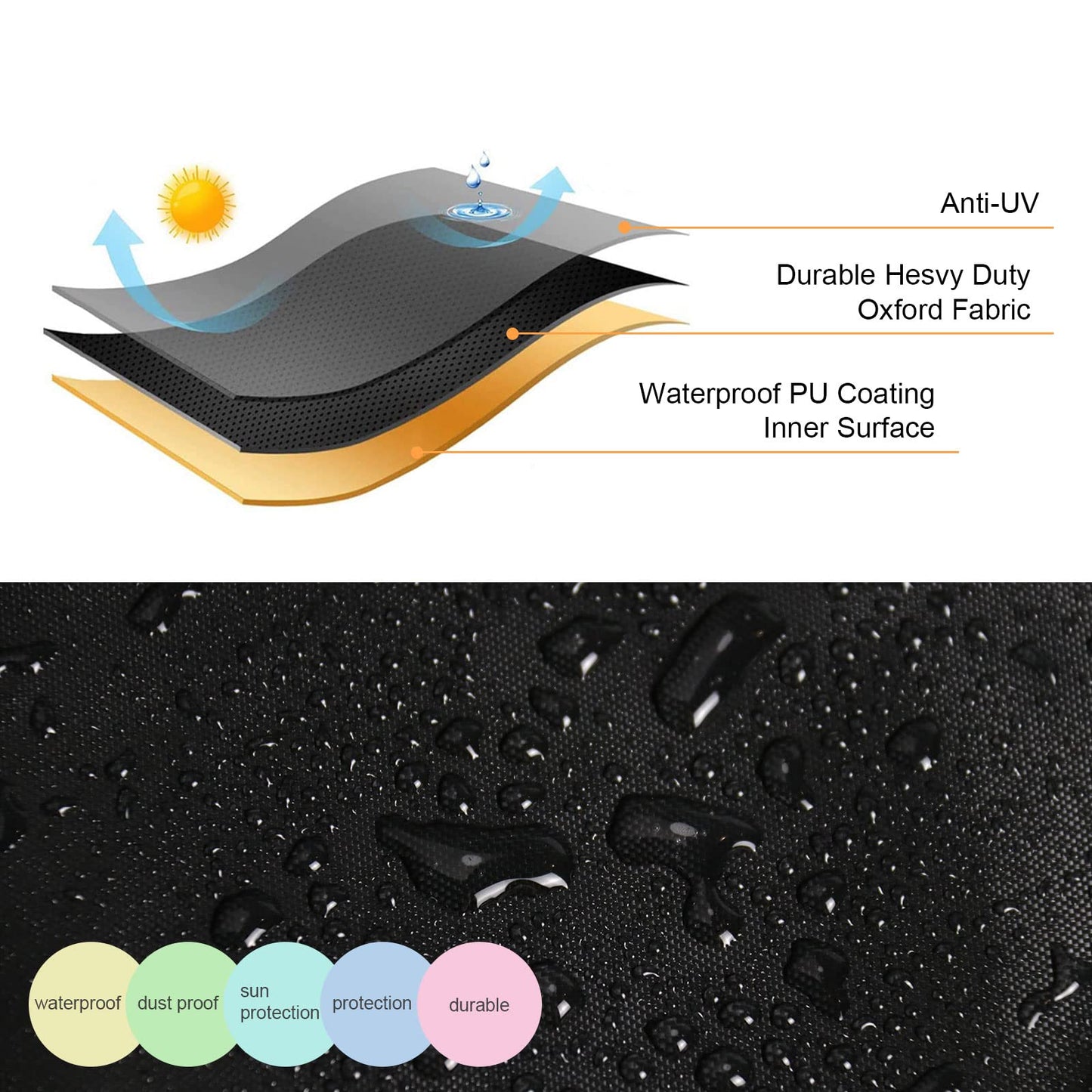 Andacar Weight Bench Cover, Exercise Workout Bench Cover Waterproof Protective Covers for Sit-Up Board - 55x18x16 inch