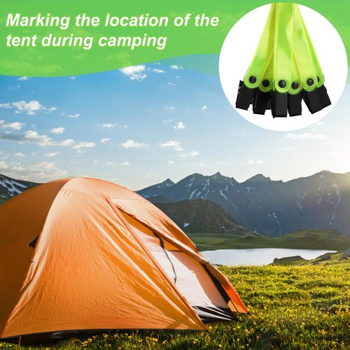 PEUTIER 36pcs Double-Sided Reflective Trail Markers for Trees Trail Marking Ribbon, Marking Tacks with Clips for Hunting Hiking Outdoor Sport Accessories (Fluorescent Yellow)