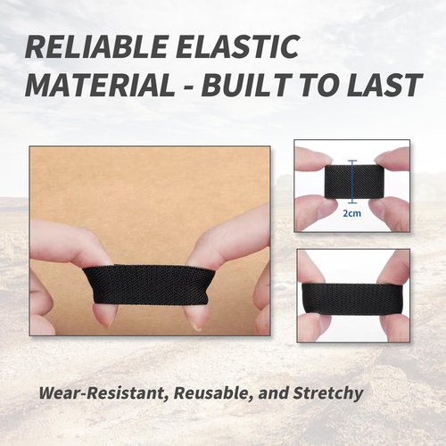 YAFIYGI 10Pack Elastic Belt Keepers Strap Organizers Backpack Strap Holder Retainer Band for 1.5" Wide Belts or Straps Nylon Loop Keepers Clip Tankard Holder