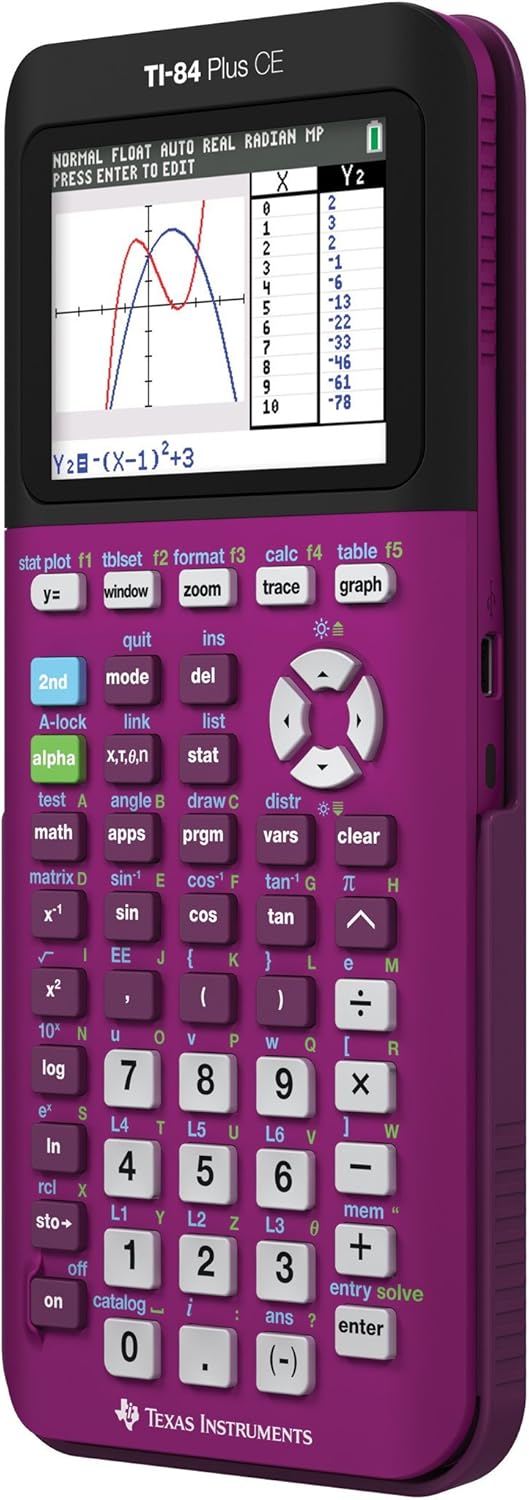 Texas Instruments TI-84 Plus CE Plum Graphing Calculator