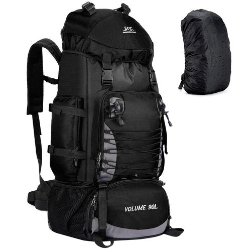 Hiking Backpack with Rain Cover, 90L Camping Backpack, Lightweight Travel Daypack for Hiking Climbing Camping Touring