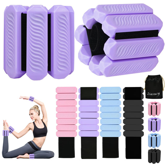 Adjustable Ankle and Wrist Weights for Women, 1 Lb Each, Set of 2, for Walking, Yoga, Dance, Gym (purple)