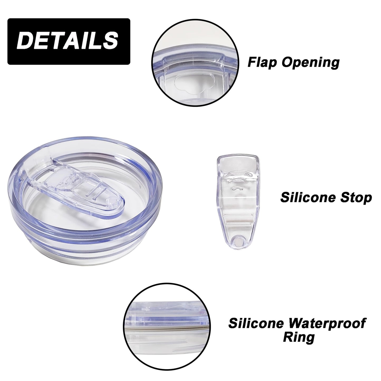 40 oz Tumbler Lid Replacement Compatible with Stanley Tumbler Replacement Lids Fit for Stanley Travel Tumbler 2Pcs