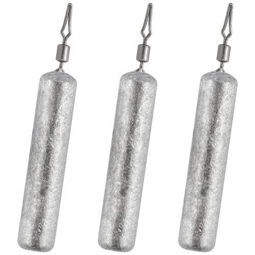 Dr.Fish 50 Pack Fishing Drop Shot Weights Lead Fishing Weights Pencil Skinny Sinkers with Barrel Swivels for Freshwater Bass Fishing 1oz