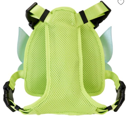 Loungefly Peter Pan Tinker Bell Cosplay Glitter Mini Backpack Pet Harness (Small), Green