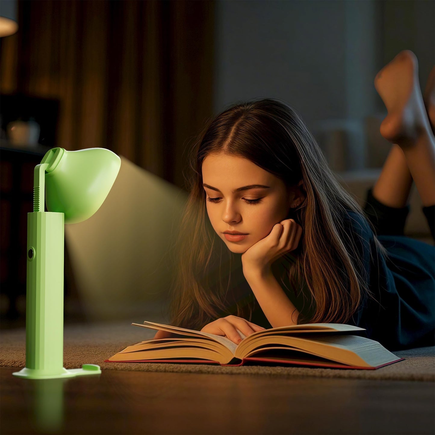 HOMY Ultra-Portable LED Flashlight with Phone Stand & Adjustable Neck – 360° Rotatable Camping Light for Power Outages, Night Reading, Kids, Travel, and Emergency Use