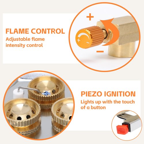 Portable Camping Gas Stove 11800W Wind Proof Foldable Camping Stove Backpacking Stove for Outdoor Hiking Picnic