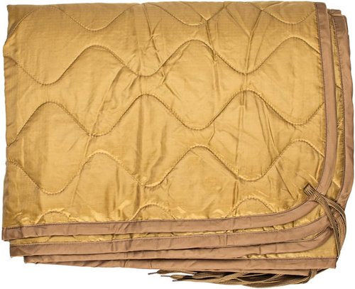 Lightweight Ripstop Poncho Liner - Portable Quilted Blanket & Sleeping Bag, 82"x60" - Fiberfill Insulation