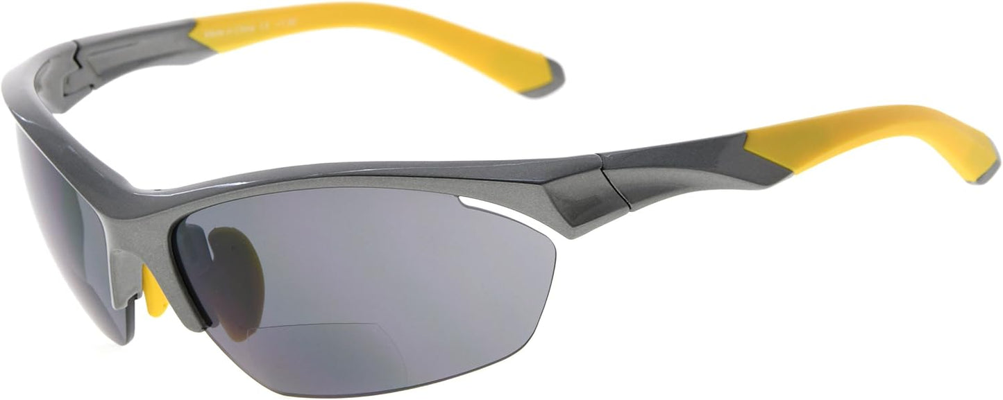 Eyekepper TR90 Frame Bifocal Sports Sunglasses Baseball Running Fishing Driving Golf Softball Hiking Sunshine Readers