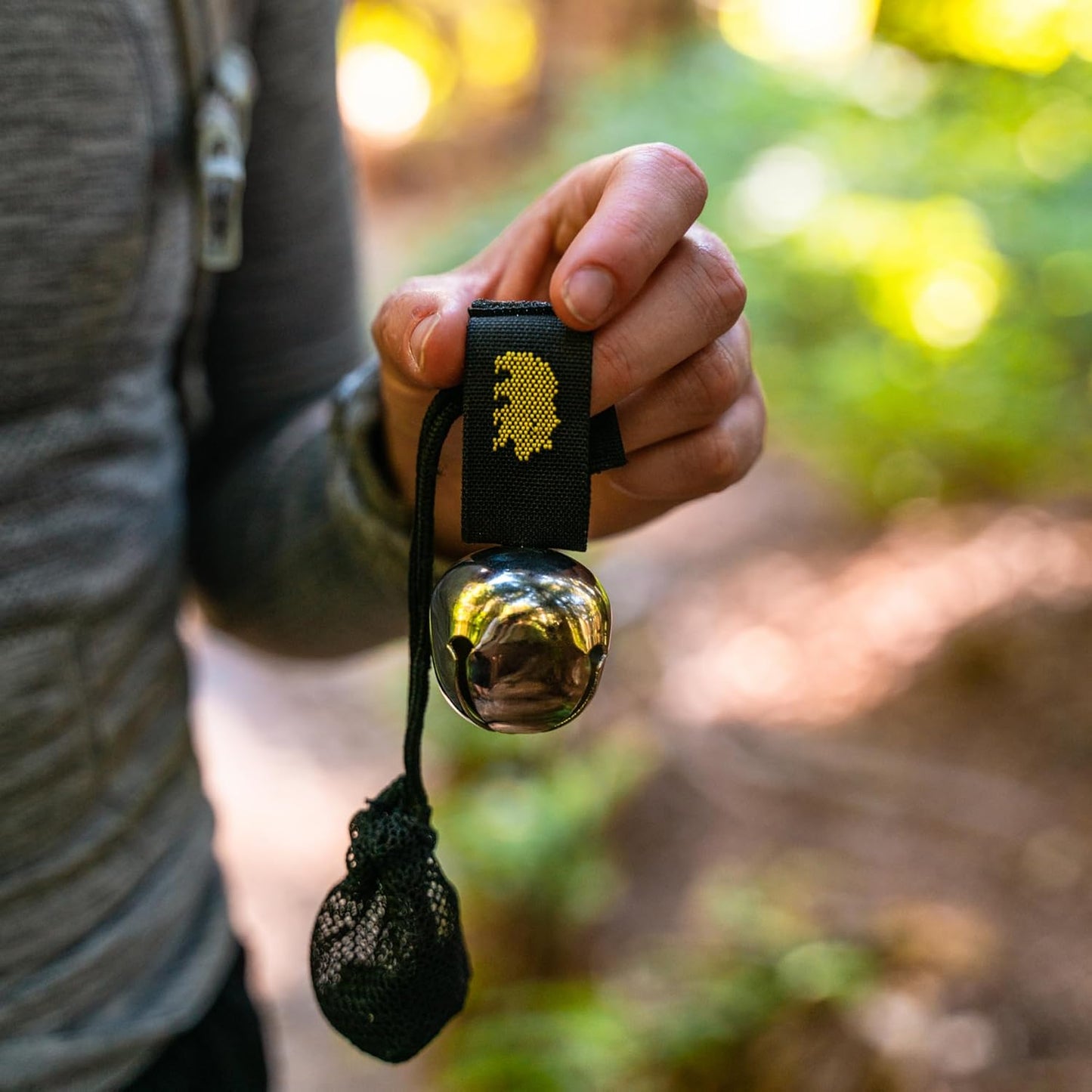 Coghlan's Magnetic Bear Bell with Silencer, Silver - Hiking Safety Gear for Wildlife Alert, Adjustable Strap, Easy Magnetic Silencer, Perfect for Camping, Backpacking, and Outdoor Adventures