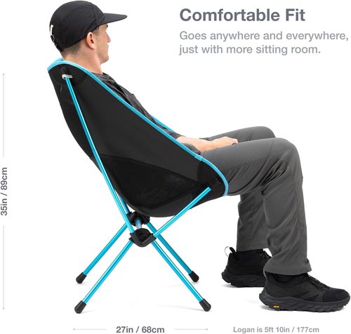 Helinox Chair One XL Lightweight, Portable, Collapsible Camping Chair, Black