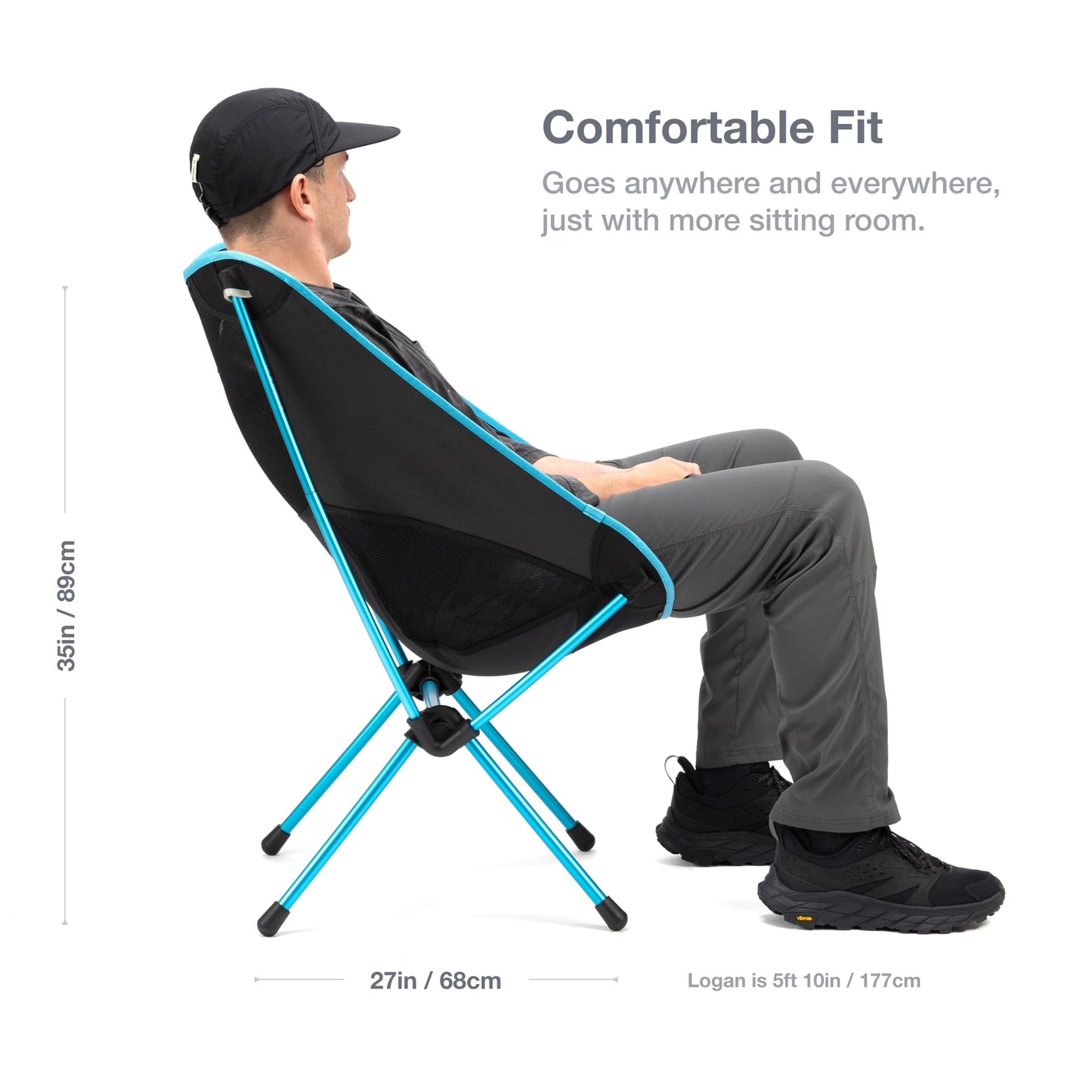 Helinox Chair One XL Lightweight, Portable, Collapsible Camping Chair, Coyote Tan
