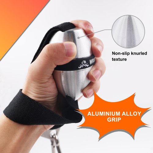 Wrist Fight Aluminum Alloy Elliptical Wrist Ball Trainer – Durable Forearm & Grip Strength Exerciser with Non-Slip Design, Pronation & Supination Training, Includes Storage Bag (Black)