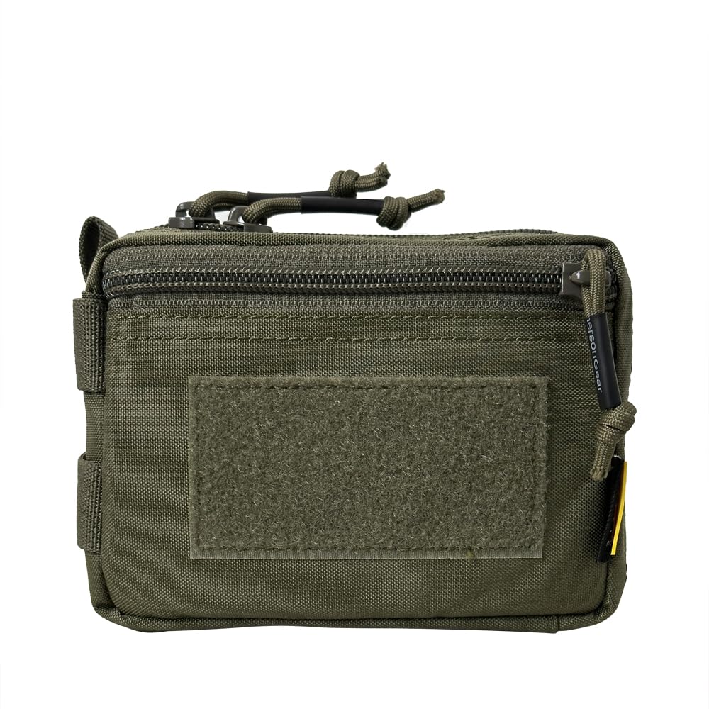 500D Nylon Tactical Molle Admin Pouch Plug-in Debris Waist Bag Tactical Vest Molle Expanding Equipment Bag Extra loadout Storage Pouch for Vest(Ranger Green)