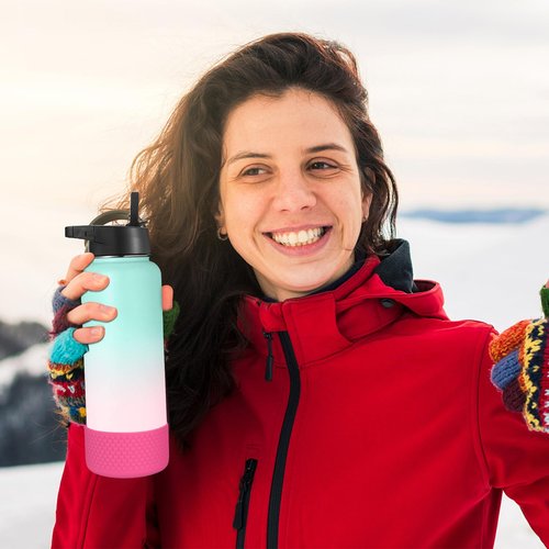 WUQID Heart Shaped Texture Silicone Boot Compatible with Stanle Quencher H2.0 & IceFlow Flip 20oz 30oz 40oz and Hydro Sport Flask 12-24oz, Anti-Slip Bottle Bottom Sleeve Cover