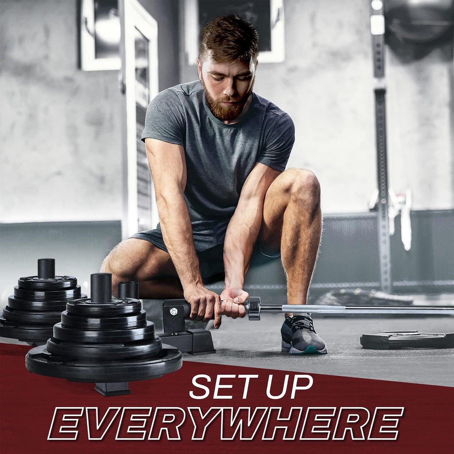 Yes4All T-Bar Row Platform with 360° Swivel – Fits 1” & 2” Olympic Bars – Easy Install