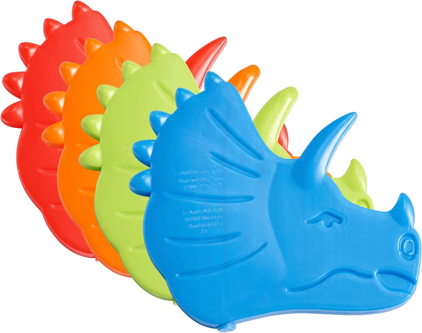 Fit & Fresh Cool Coolers Kids Lunch Box Ice Packs, Slim Ice Packs for Lunch Bags, Lunch Ice Packs Reusable-Multicolored, Set of 4 (Penguin)