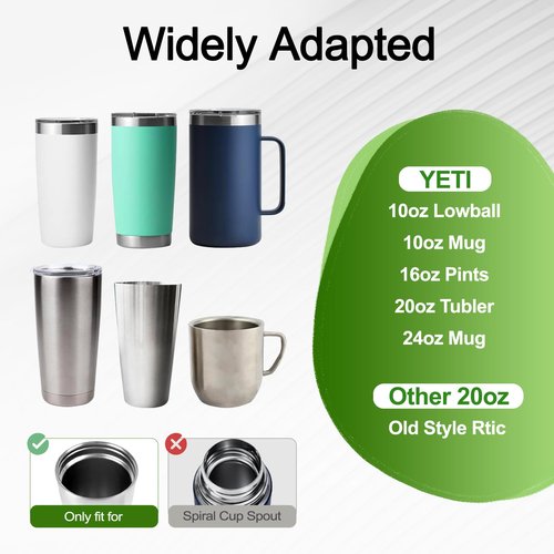 20 oz Magnetic Tumbler Lid, 20 oz Replacement Lid for Yeti Lids Compatible with YETI Rambler, Magnetic Spill Proof Tumbler (1Pack, 20oz)