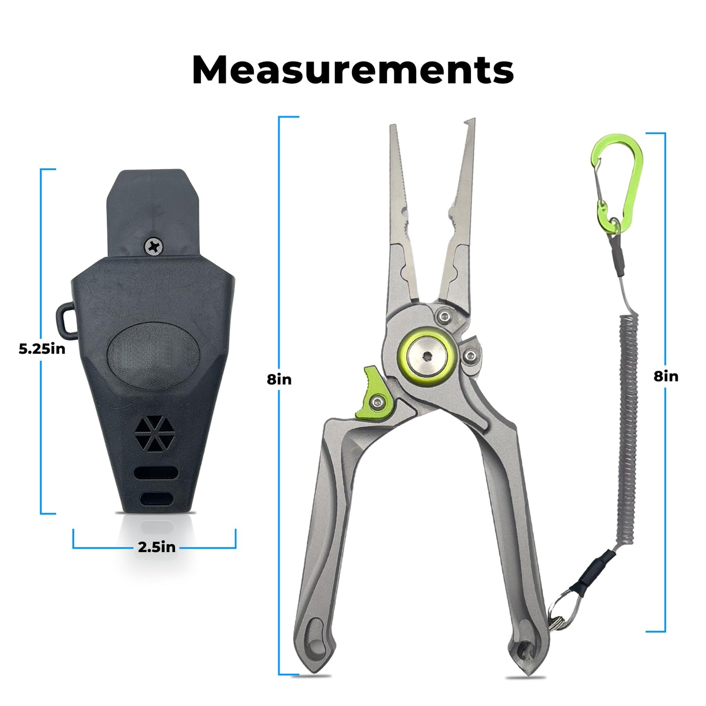 Fishing Pliers Hook Remover Split Ring Line Cutter Fishing Tool Multifunctional Tool Ergonomic Handle Fishing Saltwater Corrosion Resistance Safety Lock Camping