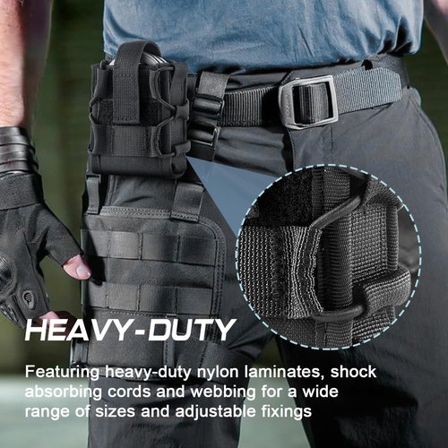 Molle Handcuff Pouch,Molle Handcuff Case for Duty Belt Vest,Adjustable Tightness to Fit Asp/Hinged/Chain/Folding Rigid Hand Cuff,Law Enforcement Accessories