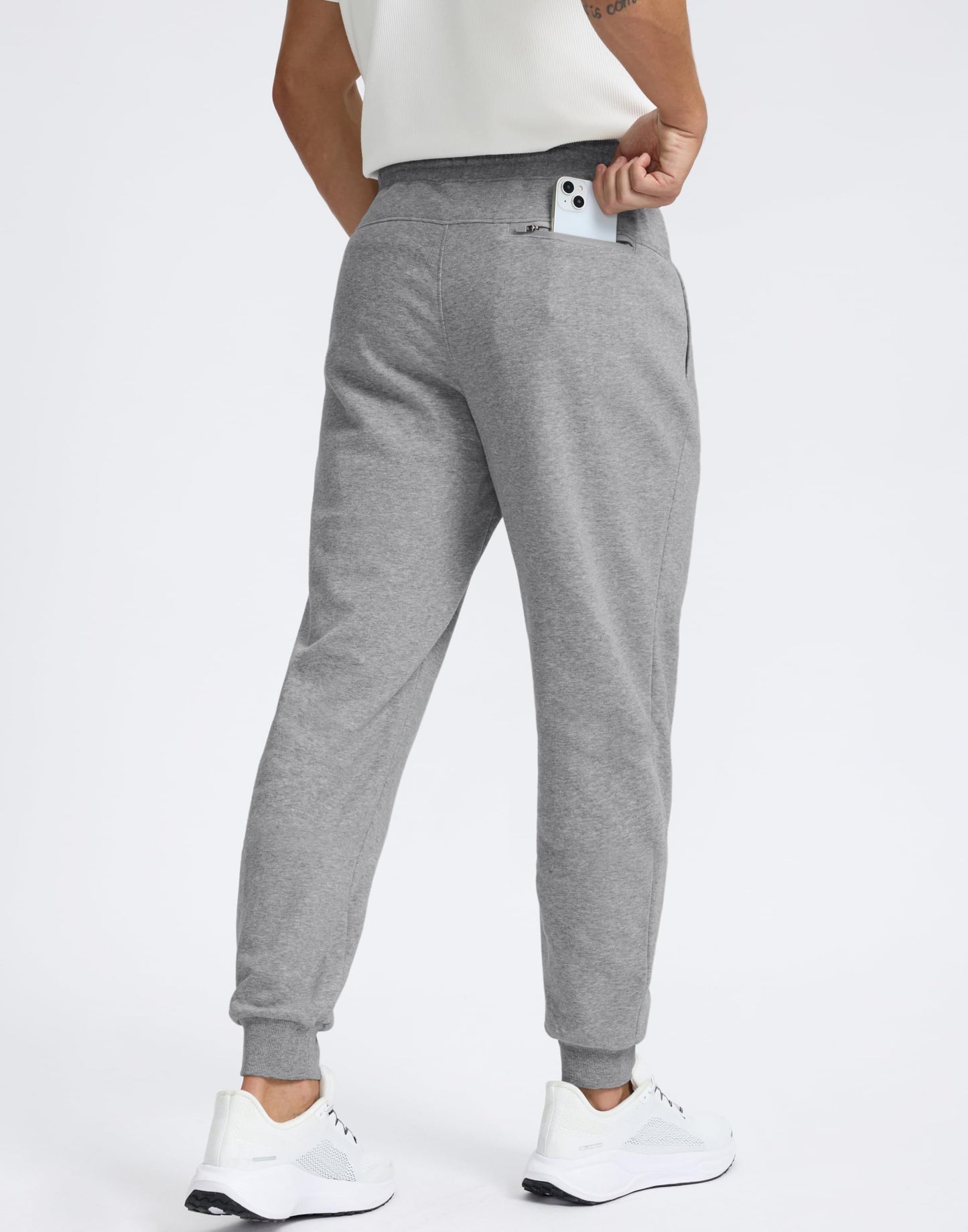 G Gradual Men's Cotton Fleece Lined Joggers with Zipper Pockets Athletic Running Workout Gym Sweatpants Winter Warm Pants