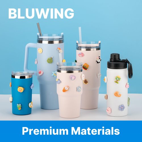 Bluwing 20 Pcs 3D Stickers for Stanley Cups and YETI Tumblers, Waterproof Stickers for Hydroflask, Reduce, Meoky, Stanley Cup Accessories(Style 4