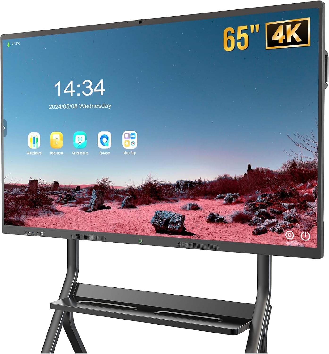 55″ Smart Board, 4K UHD Touchscreen Display Electronic Whiteboard Built in Ultra High Definition Camera Open App Ecosystem, Digital Presentation Electronic Smart WhiteBoard for Classroom Home Office