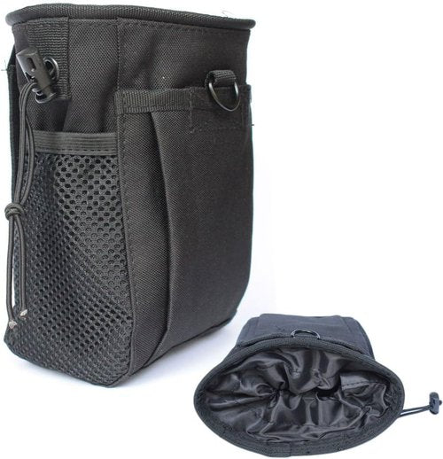 CREATRILL Tactical Molle Drawstring Magazine Dump Pouch, Military Adjustable Belt Utility Fanny Hip Holster Bag Outdoor Ammo Pouch