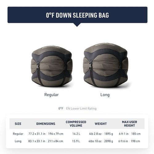 Sea to Summit Trek Down Sleeping Bag, 0-Degree, Regular