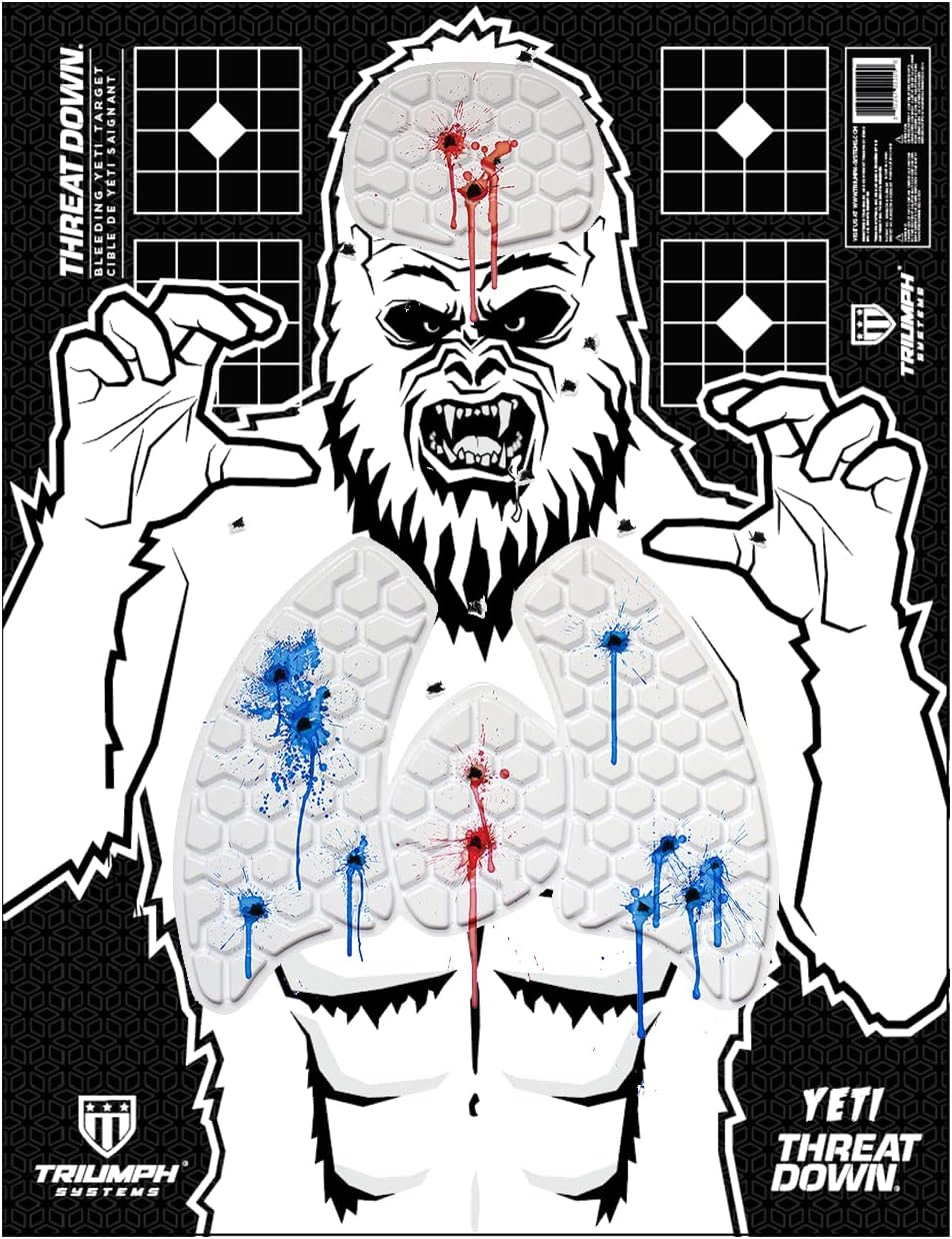 Triumph Systems Threat Down Monster Targets - Reactive Target - Shooting Target - Reactive Splatter Target - Targets for Shooting