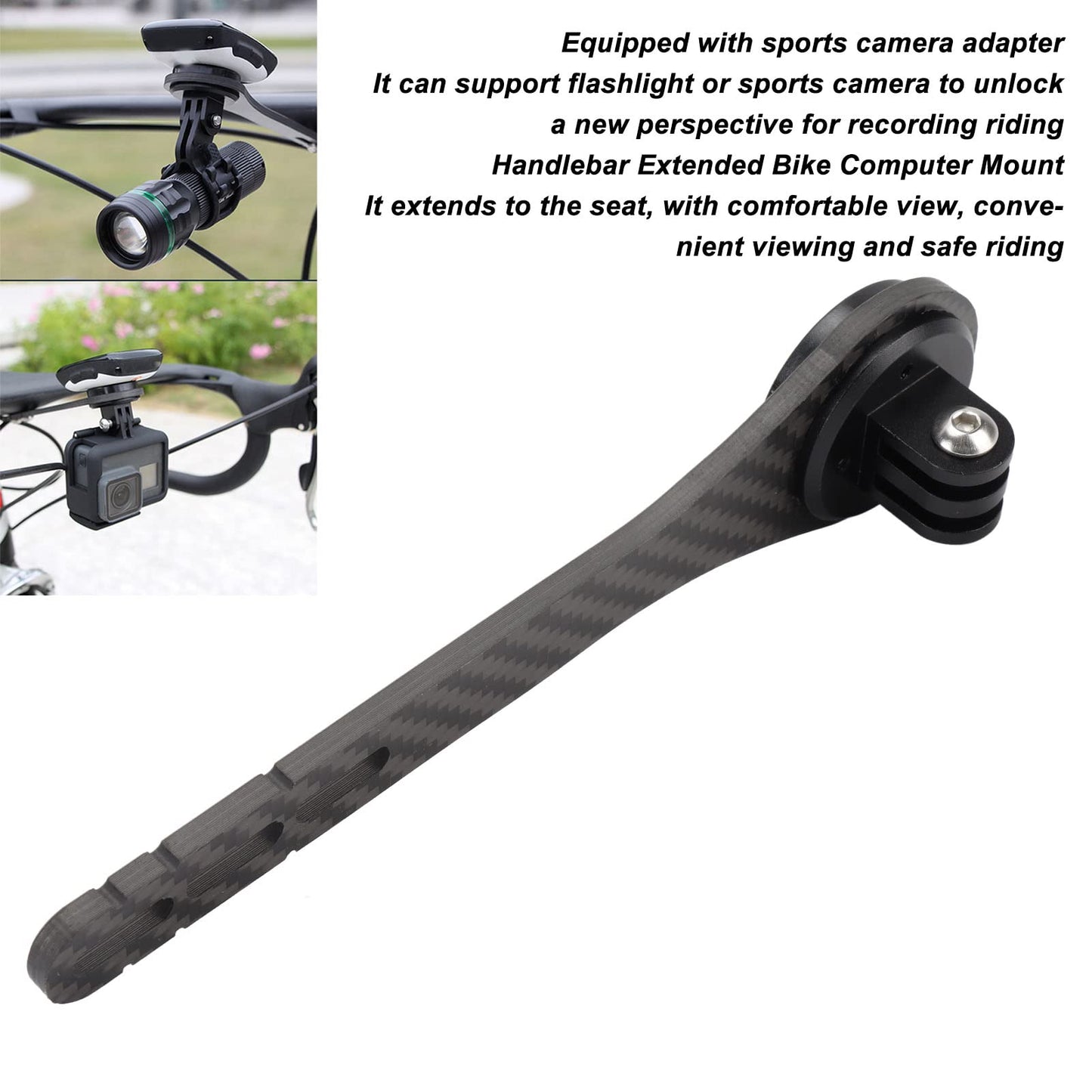 Computer Mount, Out Front Computer Mount Carbon Fiber Cycling Handlebar Extended Mount for for for