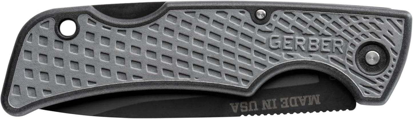 Gerber Gear US1 Pocket Knife - Plain Edge Blade Folding Knife - EDC Gear and Equipment - Grey