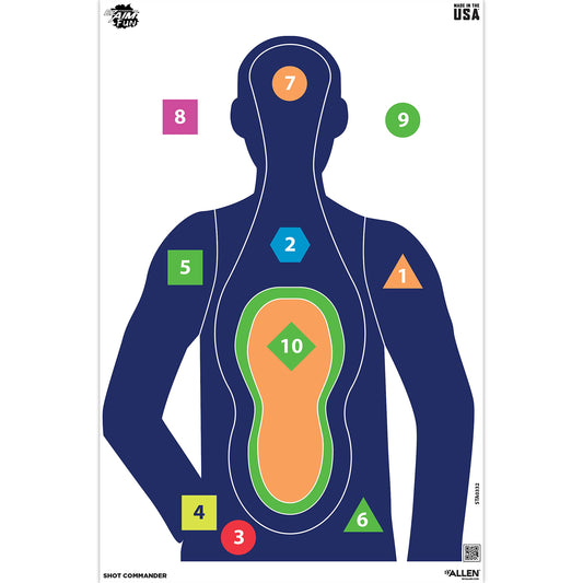 EZ Aim Fun Shot Commander Paper Shooting Targets, 23" W x 35" H, 3-Pack, Multi