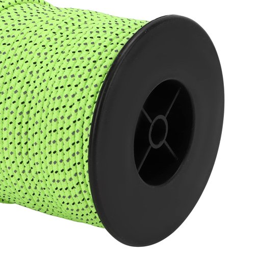 Raguso Tent Rope Fluorescent 2.5mm/0.1in Diameter Reflective Guyline Lightweight Multipurpose Reflective Rope Camping Rope for Outdoor