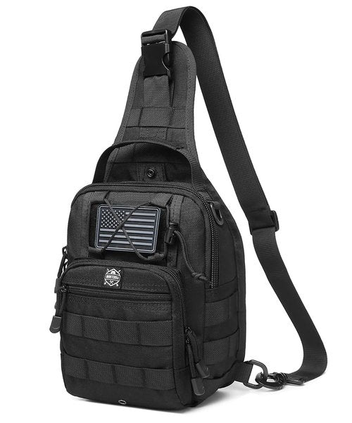 Monterra Tactical Shoulder Sling Bag for EDC, Crossbody, Outdoor Sports Gear and Equipment, Travel Daypack, Hiking Backpack, Camping Adventures, Survival Backpack, Hunting, Concealed Carry.